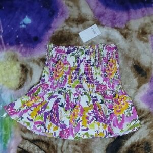 Misa Los Angeles Vibrant Floral Abstract Skirt